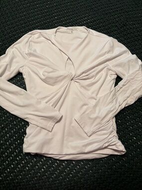 Abercombie Keyhole Twist-Front Long Sleeve Top